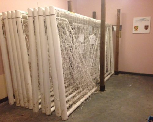 Aluminium Goalposts 12x6 Foldable stored goals