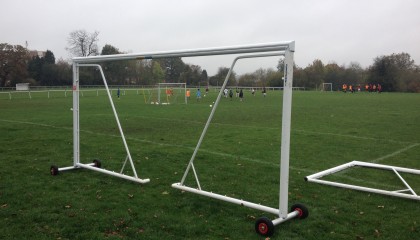 Folding Aluminium Five a Side Goal Posts – Elliptical Aluminium