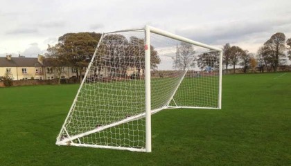 Mini Soccer Rollaway Goal – elliptical aluminium designed for Grass Surfaces