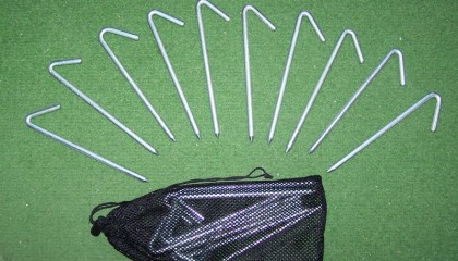 Goal net ground pegs in steel